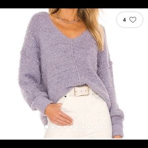 Free People Lavender Cropped Sweater